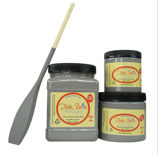 HURRICANE GRAY - Dixie Belle -  Medium Grey Chalk Mineral Paint - 236ml/8oz - 473ml/16oz - 946ml/32oz