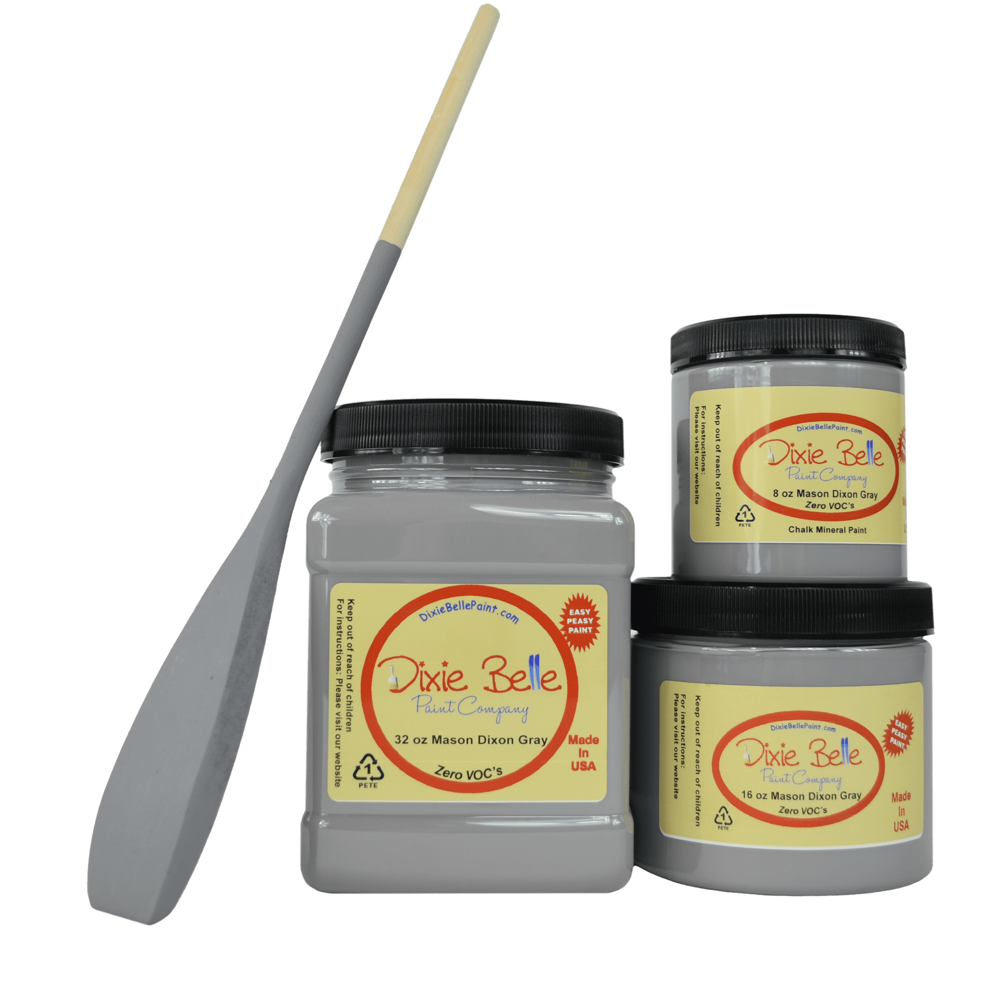 MASON DIXON GRAY - Dixie Belle - Charcoal Grey with Lavender Undertones Mineral Chalk Paint - 236ml/8oz - 473ml/16oz