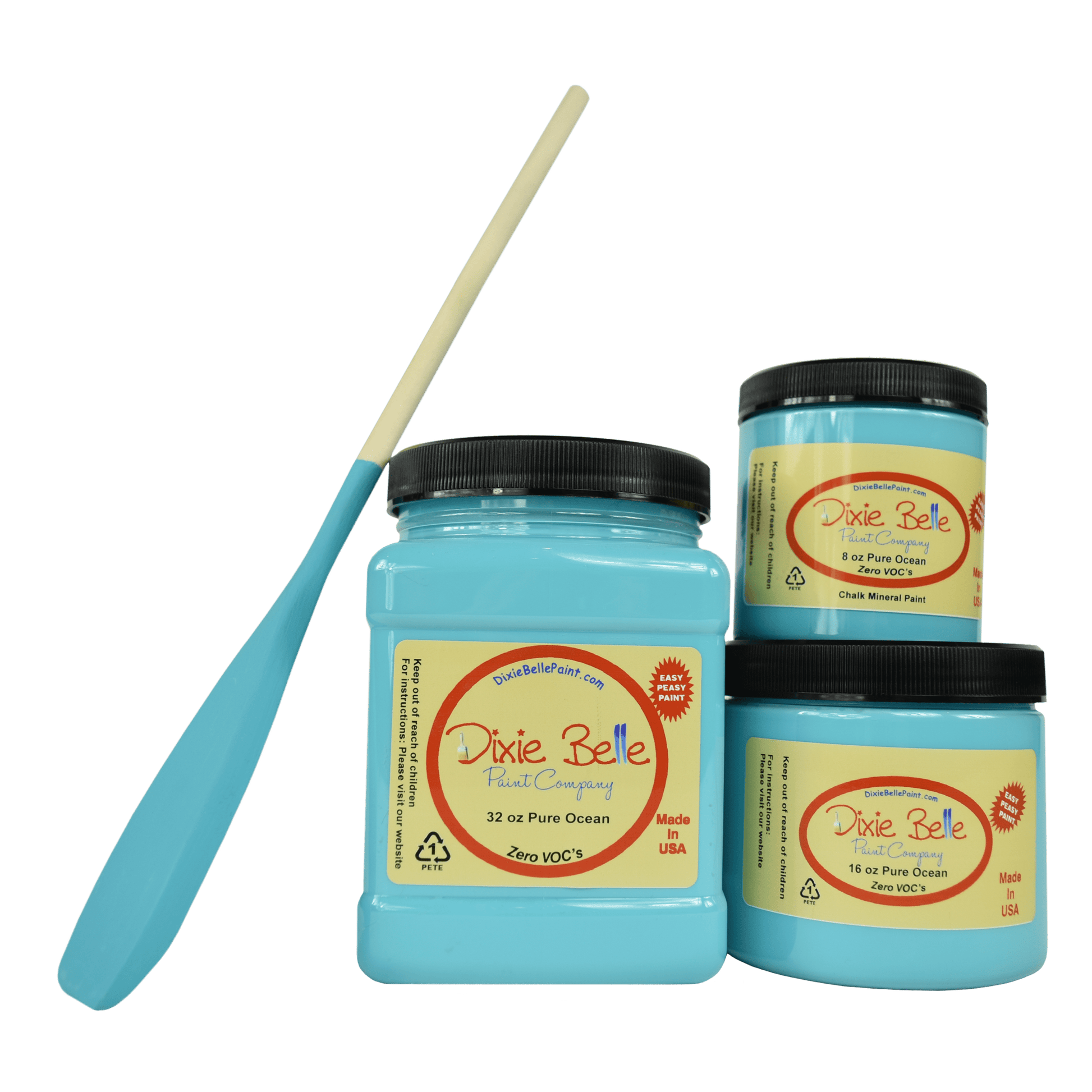 PURE OCEAN - Dixie Belle - Bright Vibrant Teal Mineral Chalk Paint - 236ml/8oz - 473ml/16oz