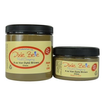 GLAZE - VAN DYKE BROWN - 4oz/118ml, 8oz/237ml
