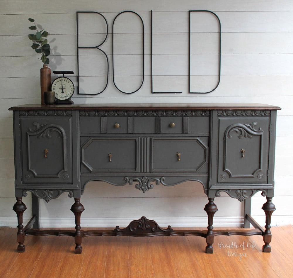 GRAVEL ROAD - Dixie Belle - Warm Dark Grey Chalk Mineral Paint