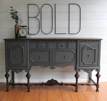 GRAVEL ROAD - Dixie Belle - Warm Dark Grey Chalk Mineral Paint