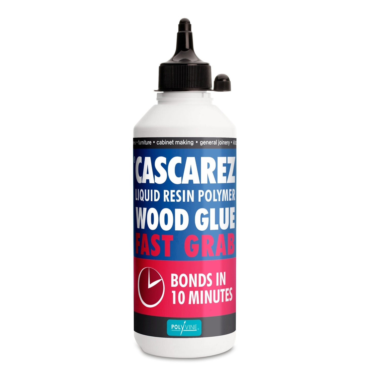 Polyvine Cascarez Fast Grab Wood Glue 125ml, 250ml, 500ml, 1 litre