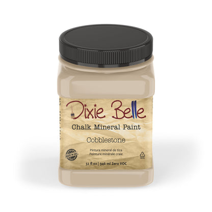 COBBLESTONE - Dixie Belle - Matt Black Chalk Mineral Paint - 118ml/4oz - 236ml/8oz - 473ml/16oz