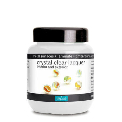 Polyvine Crystal Clear Lacquer - Gloss Finish - 100ml, 500ml, 1 litre