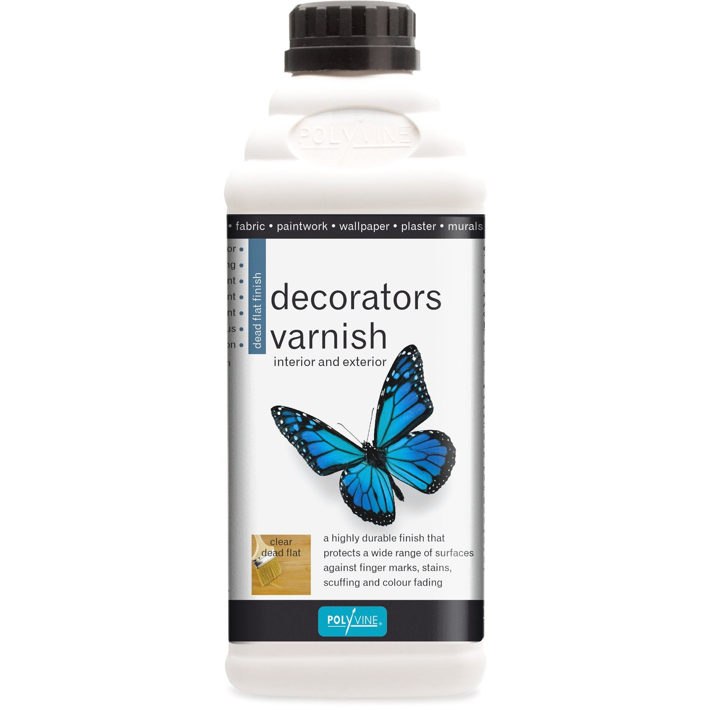 Polyvine Decorators Varnish - Dead Flat Finish - 100ml, 500ml, 1 litre