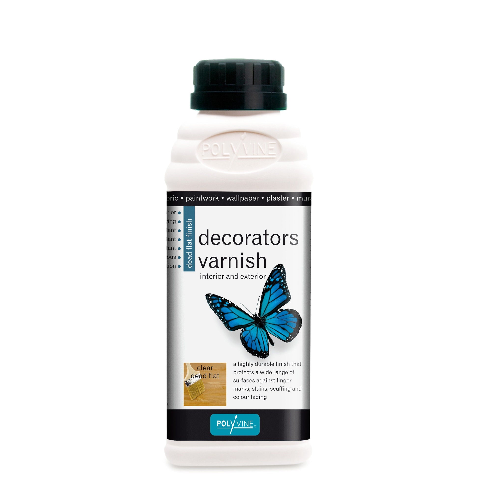 Polyvine Decorators Varnish - Dead Flat Finish - 100ml, 500ml, 1 litre