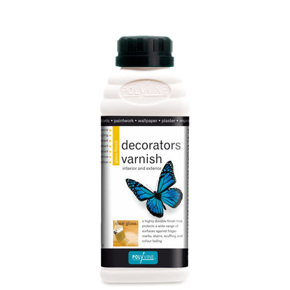 Polyvine Decorators Varnish - Gloss Finish - 100ml, 500ml, 1 litre
